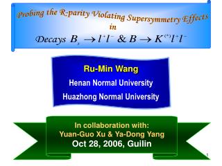 Probing the R-parity Violating Supersymmetry Effects in
