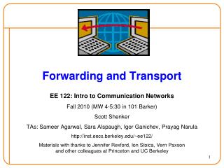 Forwarding and Transport