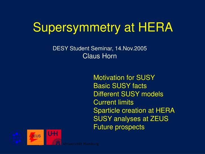 supersymmetry at hera