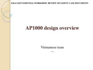 AP1000 design overview