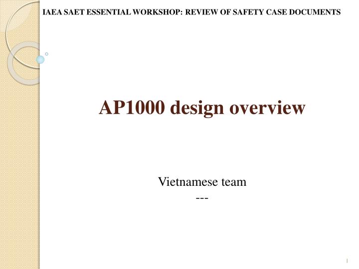 ap1000 design overview