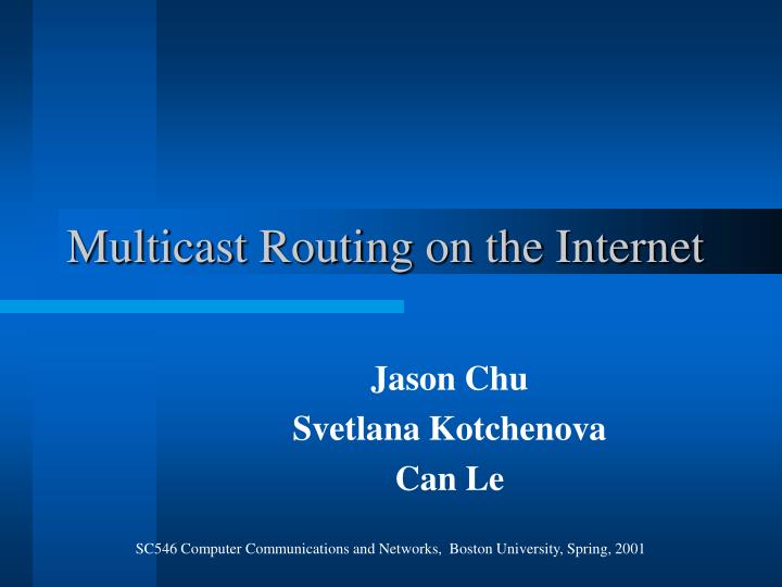 multicast routing on the internet