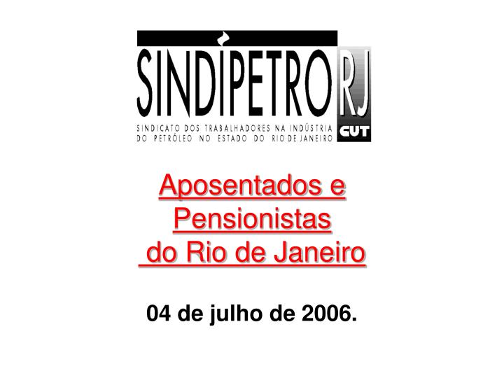 aposentados e pensionistas do rio de janeiro