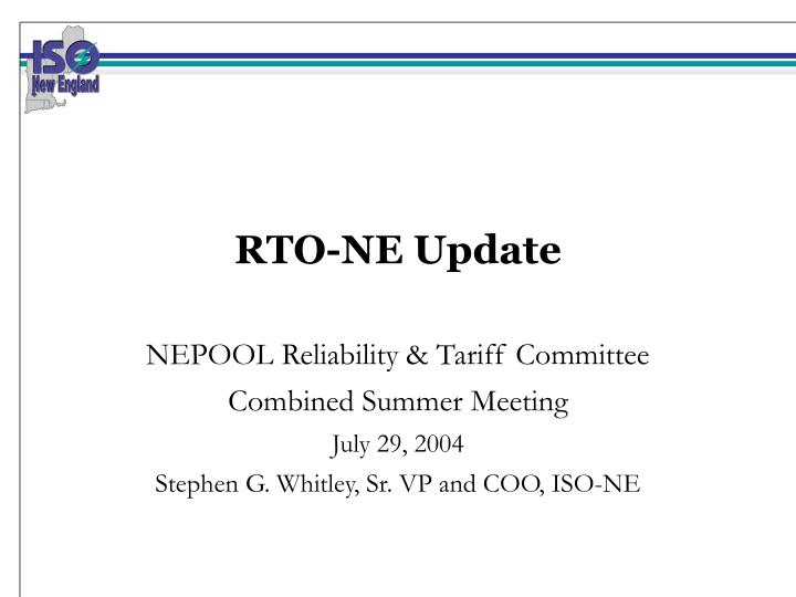 rto ne update