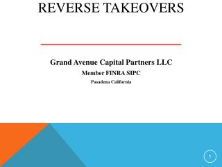 Reverse Takeovers
