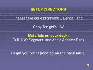 GEO Warm-up: 9/21 and 9/22