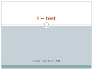 t test