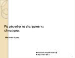 Pic pétrolier et changements climatiques - slide 1