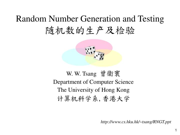 random number generation and testing