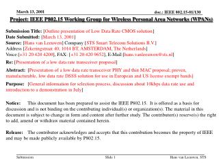 Project: IEEE P802.15 Working Group for Wireless Personal Area Networks (WPANs)