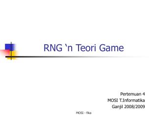 rng n teori game