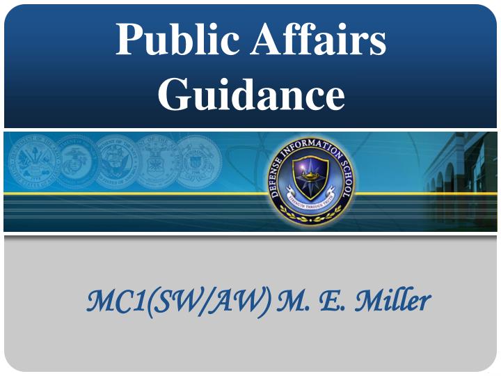 public affairs guidance