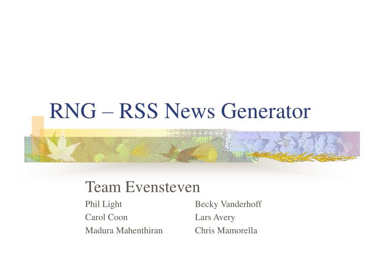 rng rss news generator