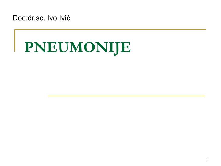 pneumonije