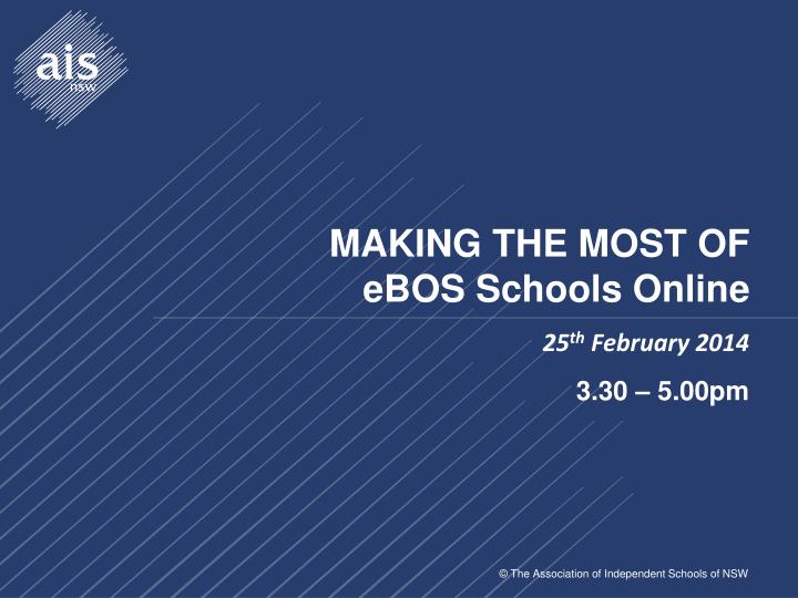 making the most of ebos schools online