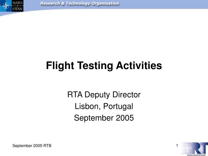 flight testing activities