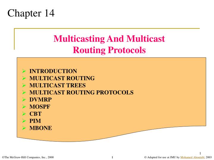multicasting and multicast routing protocols