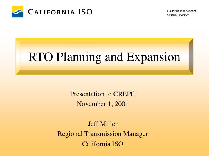 rto planning and expansion