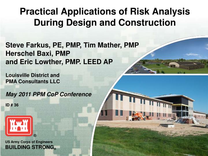 practical applications of risk analysis during design and construction