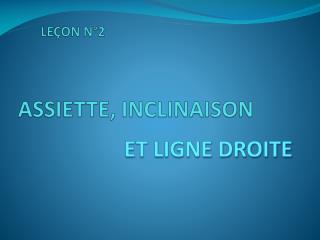 le on n 2 assiette inclinaison