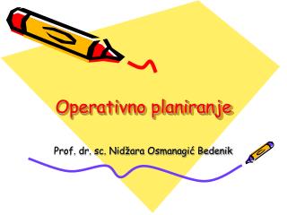operativno planiranje