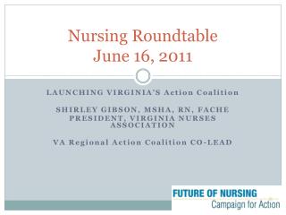 Nursing Roundtable June 16, 2011