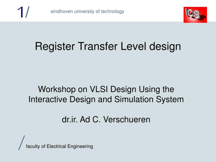 register transfer level design