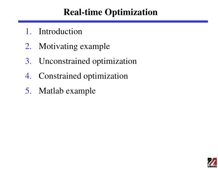 real time optimization