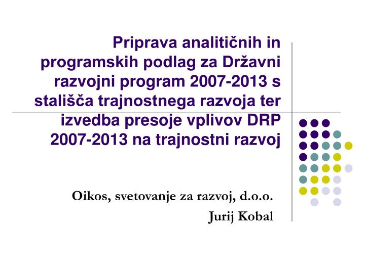 oikos svetovanje za razvoj d o o jurij kobal