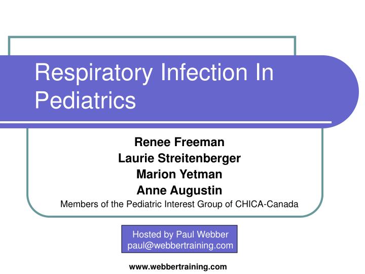 respiratory infection in pediatrics