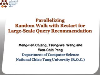 Parallelizing Random Walk with Restart for Large-Scale Query Recommendation