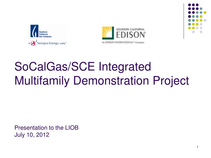 socalgas sce integrated multifamily demonstration project