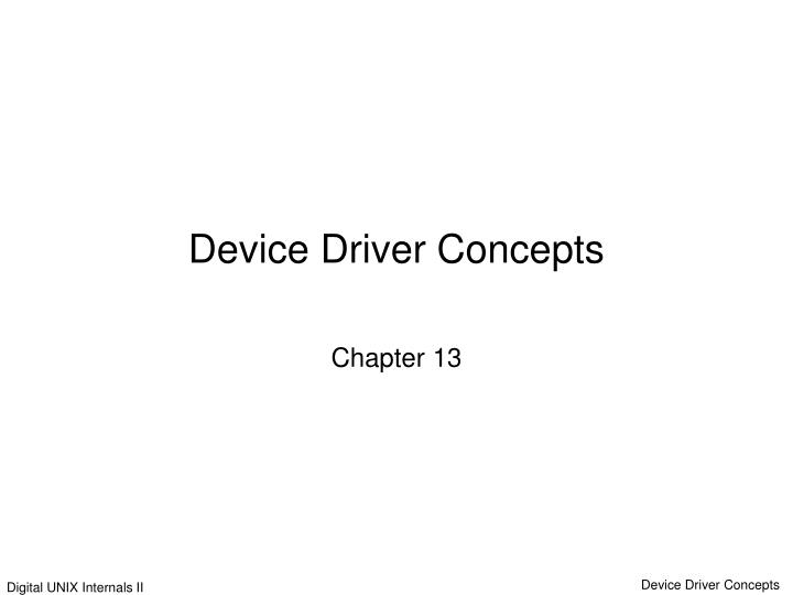 device driver concepts