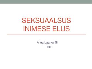 seksuaalsus inimese elus
