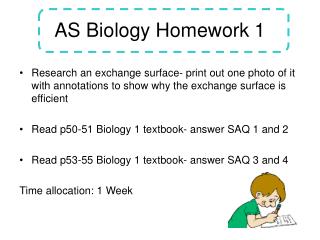 AS Biology Homework 1