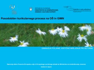 posodobitev kurikularnega procesa na o in gimn