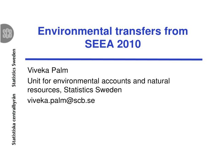 environmental transfers from seea 2010
