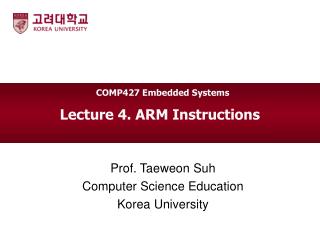 Lecture 4. ARM Instructions