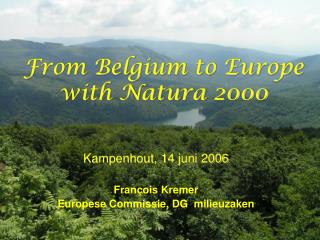 From Belgium to Europe with Natura 2000