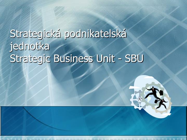 strategick podnikatelsk jednotka strategic business unit sbu