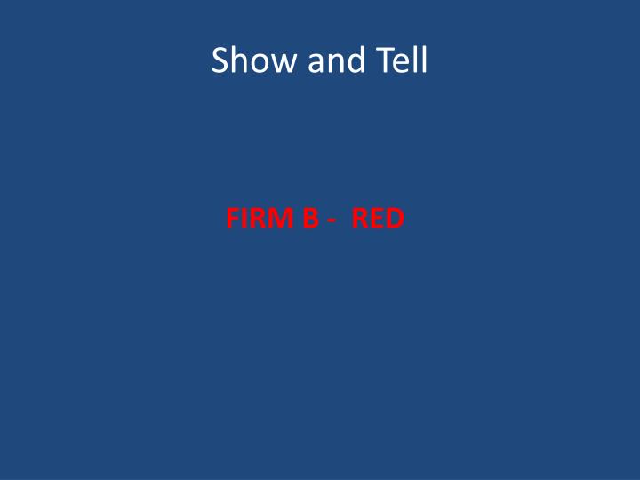 show and tell