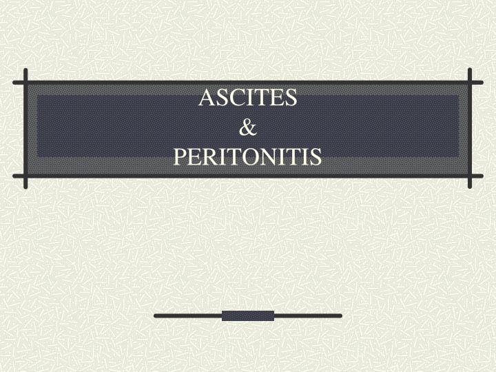 ascites peritonitis