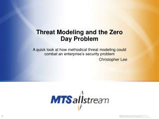 Threat Modeling and the Zero Day Problem