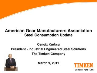 American Gear Manufacturers Association Steel Consumption Update