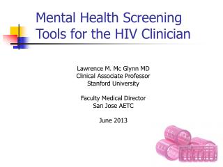 Mental Health Screening Tools for the HIV Clinician