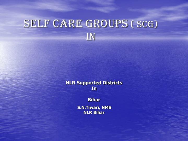 self care groups scg in