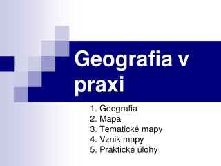 geografia v praxi