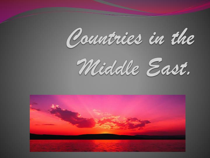 countries in the middle east