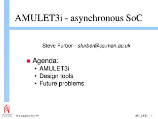 AMULET3i - asynchronous SoC