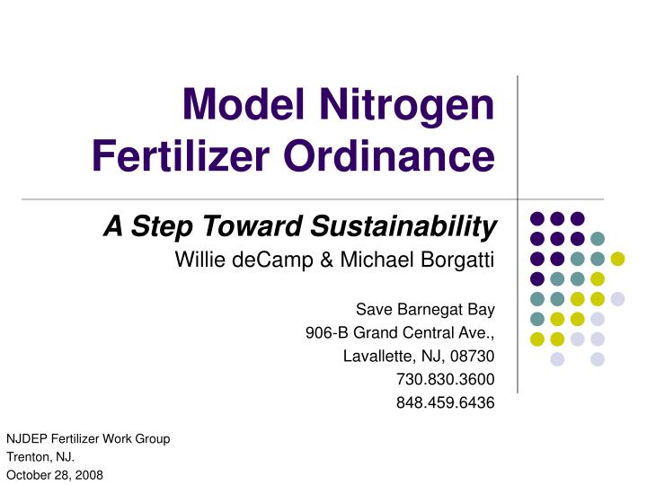 model nitrogen fertilizer ordinance